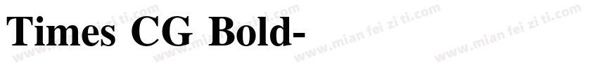 Times CG Bold字体转换